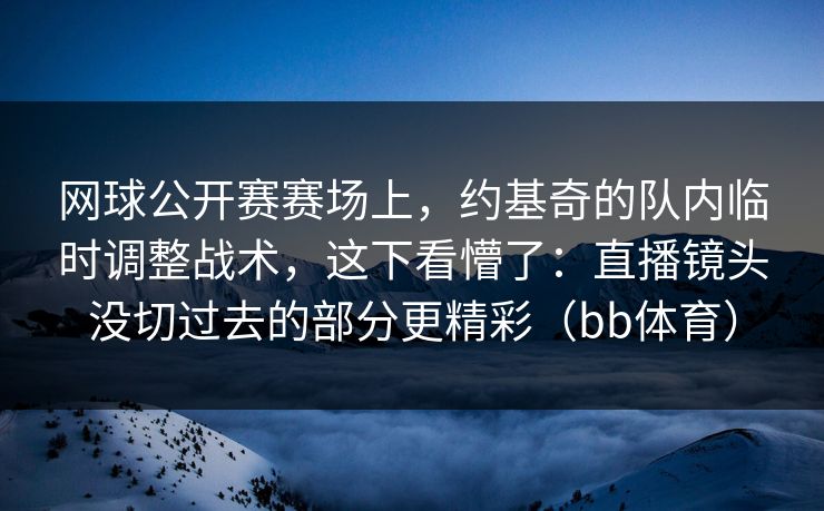 网球公开赛赛场上，约基奇的队内临时调整战术，这下看懵了：直播镜头没切过去的部分更精彩（bb体育）