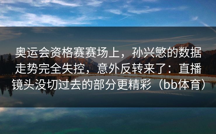 奥运会资格赛赛场上，孙兴慜的数据走势完全失控，意外反转来了：直播镜头没切过去的部分更精彩（bb体育）